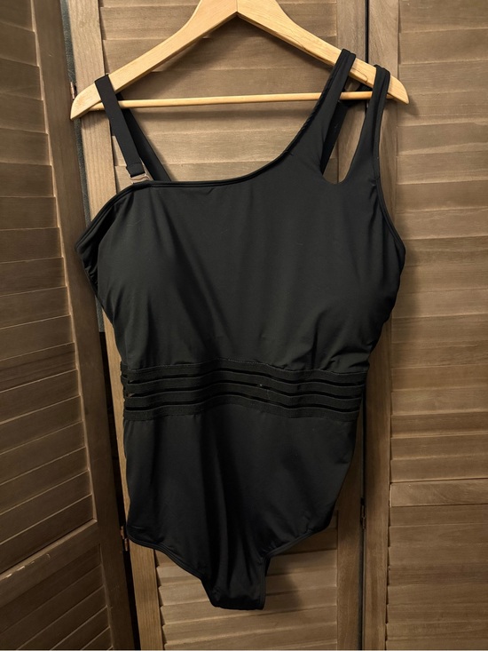 Other - Black one piece swimsuit. One sides shoulder strap.